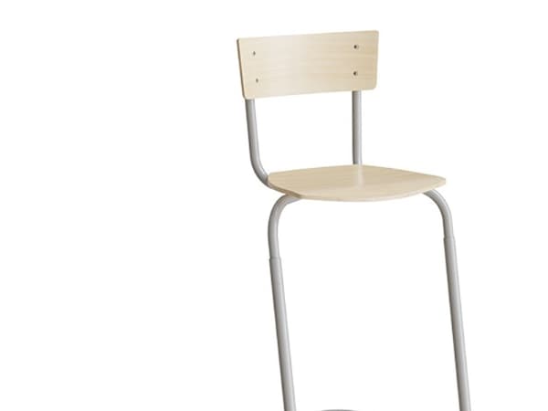 Stol Strong 273 justerbar, Birk laminat, Alugråt stel