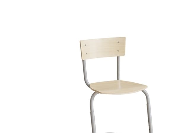 Stol Strong 274 justerbar, Birk laminat, Alugråt stel