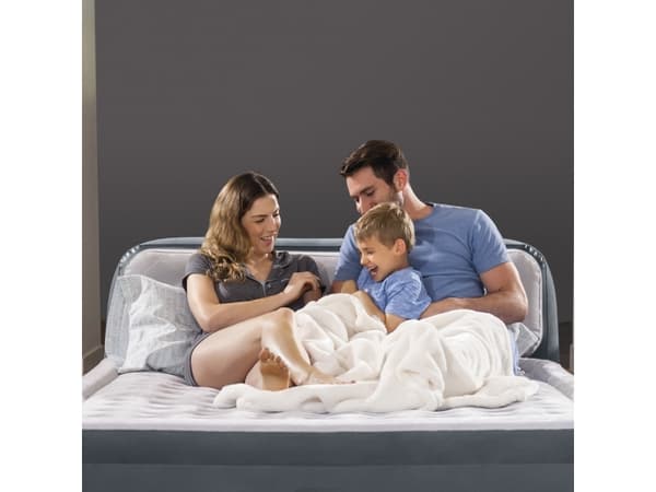 Intex DuraBeam Ultra Plush Headboard, Dobbel Madrass, Rektangel, Inne & Ute, Innebygd luftpumpe