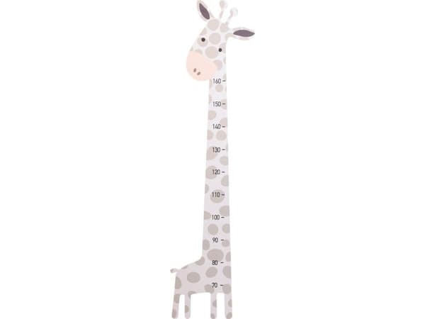 Kids Collection Barnehøydetabell for barn GIRAFFE på veggen