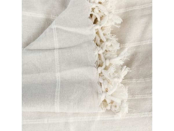 Atmosphera Creme överkast 230x250 tofsar