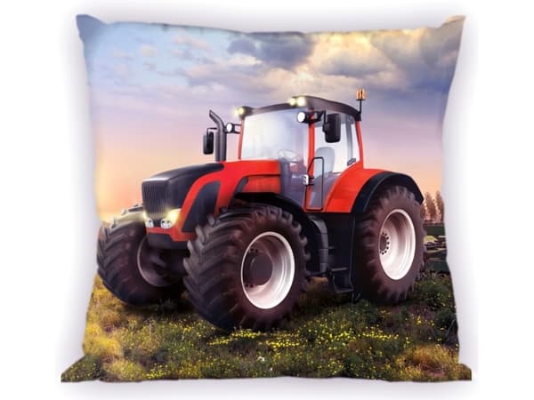 Traktor Rød pudebetræk 40 x 40 cm