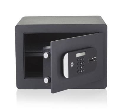 Yale YSFM/250/EG1, Bærbar safe, Sort, Kode, Fingeravtrykksleser, 18,6 l, 2 hyller, 350 mm
