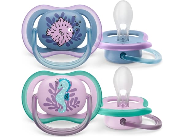 Philips AVENT ultra air SCF085/61 nappattrapp, Klassisk napp, Ortodontisk, Silikon, Pojke/flicka, Tål diskmaskin