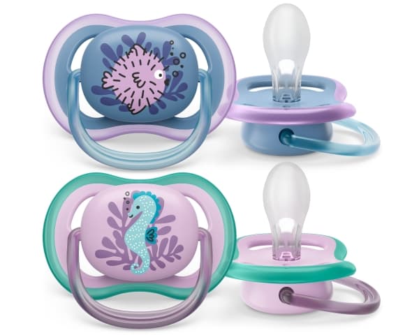 Philips AVENT ultra air SCF085/61 Tutti, Perinteinen vauvantutti, Hampaita hoitava, Silikoni, Poika/tyttö