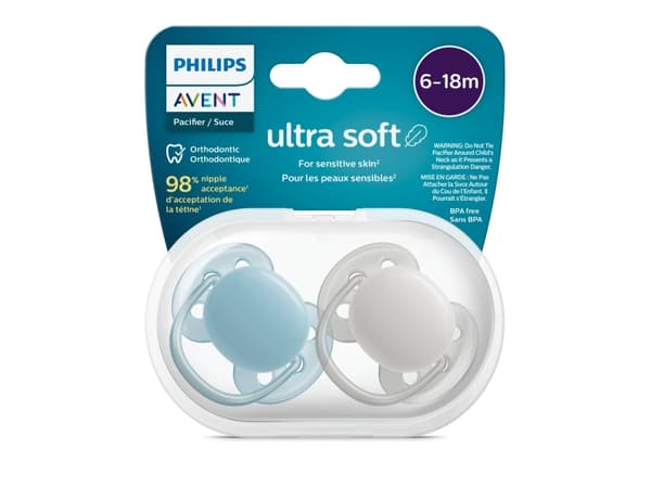 Philips AVENT ultra soft SCF091/17 Tutti, Superpehmeä tutti, Hampaita hoitava, Silikoni, Konepesunkestävä