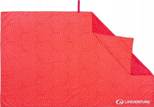 Reisehåndkle Lifeventure Soft Fiber Recycled Geometric Coral - Giant