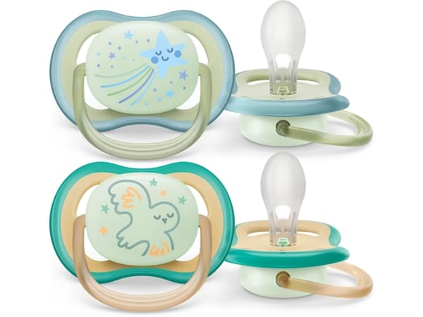 Philips AVENT ultra air SCF376/18 nappattrapp, Klassisk napp, Ortodontisk, Silikon, Pojke/flicka, Tål diskmaskin