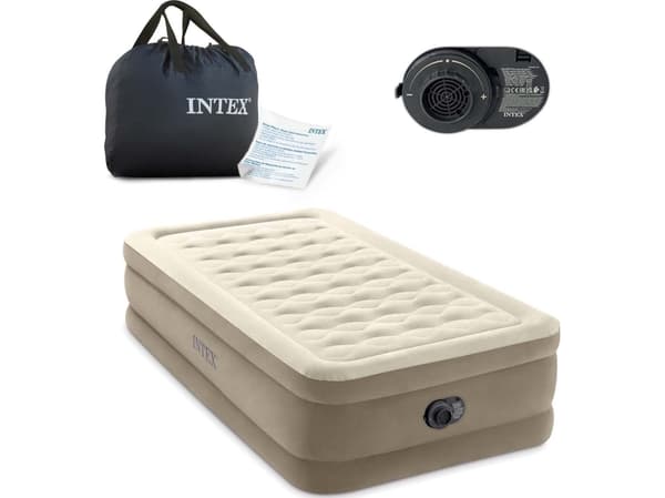 Intex 64426ND, Enkel madrass, Rektangel, Inne & Ute, Innebygd luftpumpe