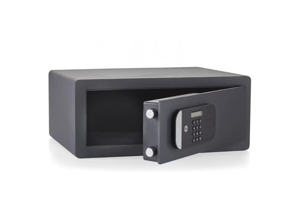 Yale YLFM/200/EG1, Bærbar safe, Sort, Kode, Fingeravtrykksleser, Nøkkel, 24,8 l, Gulv/vegg, 200 mm