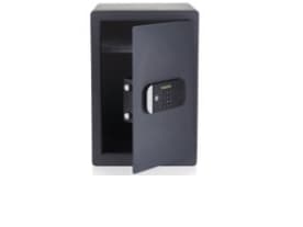 Yale YSFM/520/EG1, Bærbar safe, Svart, Kode, Fingeravtrykksleser, Nøkkel, 49,8 l, Gulv/vegg, 520 mm