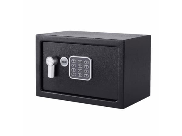 Yale YSV/200/DB2, Bærbar safe, Sort, Kombinasjonslås, 8,6 l, Stål, Gulv/vegg