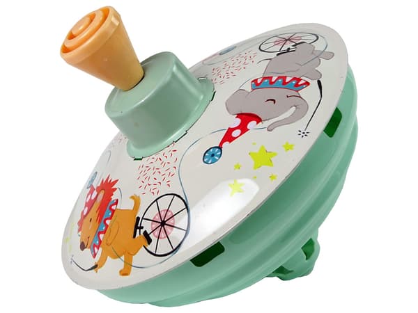 Circus Animals Spinning Toy Mint Metal