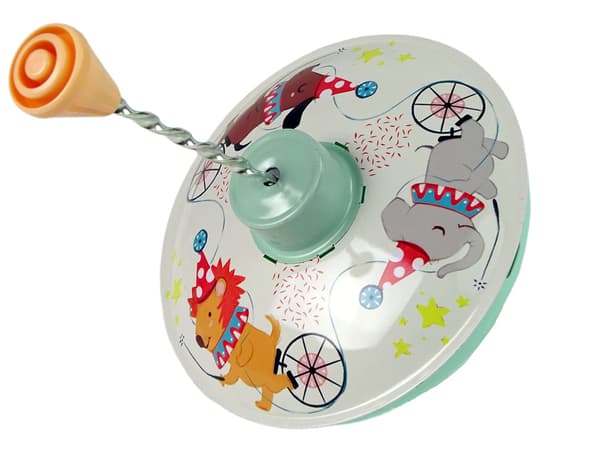 Circus Animals Spinning Toy Mint Metal