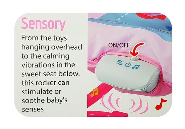 Cradle Rocker Chair 2 in 1 Feeding Chair Pink