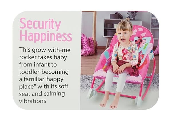 Cradle Rocker Chair 2 in 1 Feeding Chair Pink