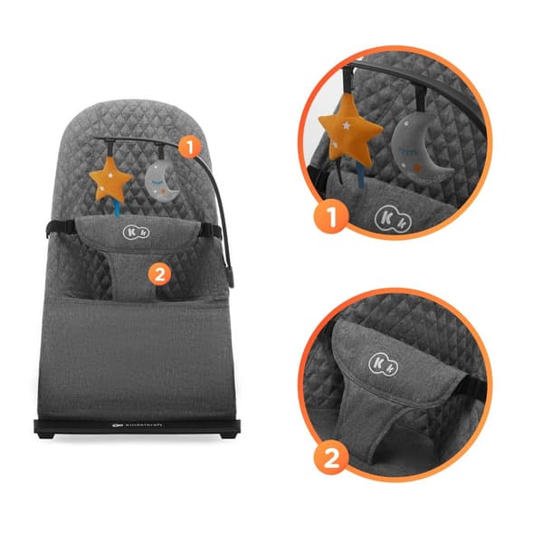 KINDERKRAFT bouncer MIMI, grey, KBMIMI00GRY0000