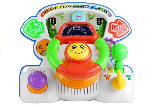 Interactive Steering Wheel Educational Sounds Lights