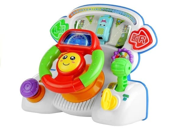 Interactive Steering Wheel Educational Sounds Lights