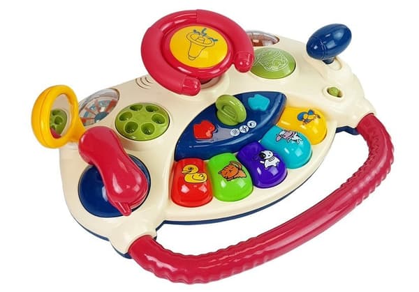 Interactive Baby Steering Wheel Piano Animal Sounds Phone