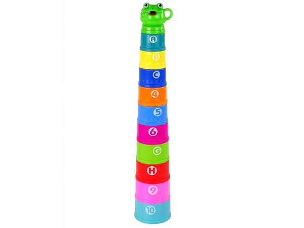 Learning Pyramid Bath Cups Numbers Letters
