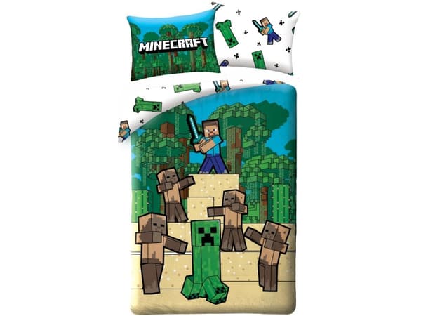 Minecraft Sengetøj 140 x 200 cm - 100 Procent Bomuld