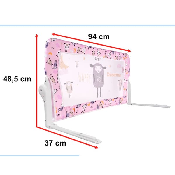 Skyddsbarriär för en säng med öppningsbar 90 cm får