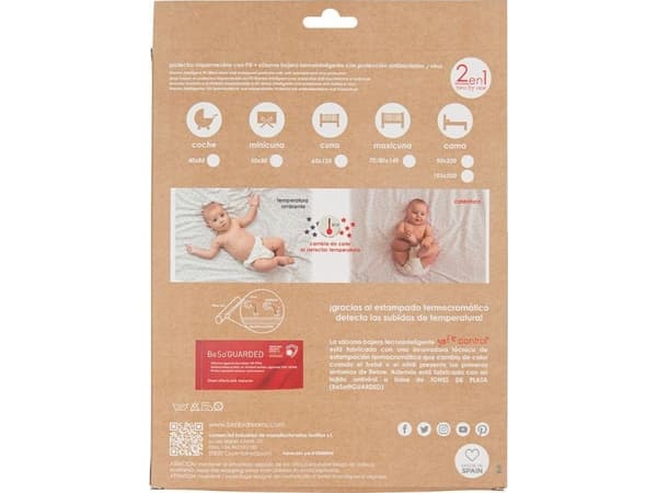 Bimbidreams Bimbidreams-Termointeligente ark 50x80cm for vugge vanntett