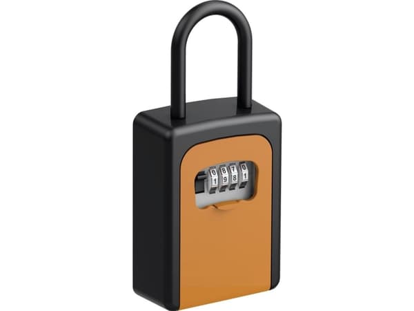 BASI SSZ 200B, Bærbar safe, Sort, Oransje, Kombinasjonslås, Aluminium, Vinyl, Vegg, Nøkkel