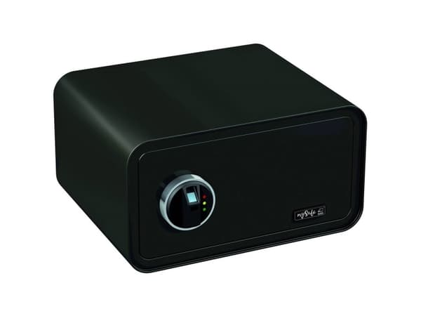 BASI mySafe 430, Frittstående safe, Svart, Elektronisk, Fingeravtrykksleser, Batteri, AA, 430 mm