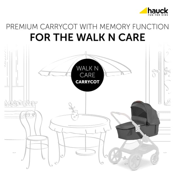 HAUCK carry Cot WALK N CARE, Dark Grey, 165423