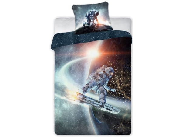 Avaruus Astronautti vuodevaatteet 140x200 cm - 100 prosenttia puuvillaa
