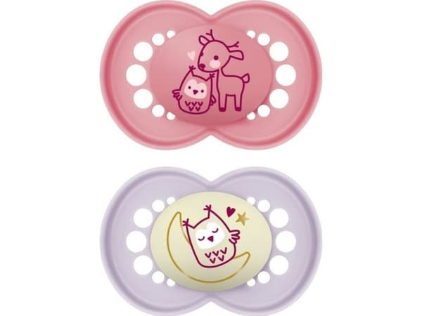 MOM-16+ PACIFIER ORGINAL DAY&amp;NIGHT PLANET LOVE,GIRL