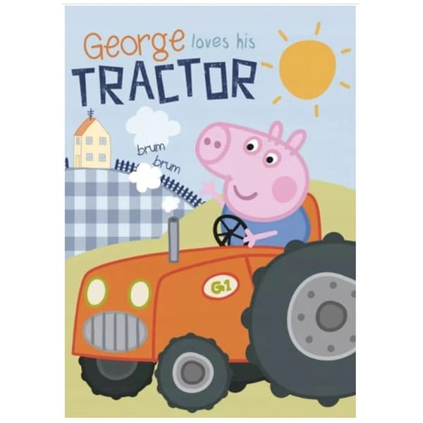 Fleecefilt 100x140 George Pig traktor