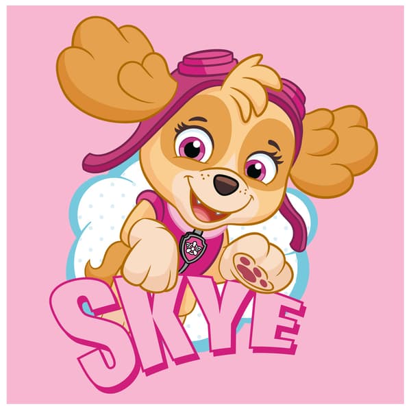 Pressad barnhandduk 30x30 Paw Patrol Skye