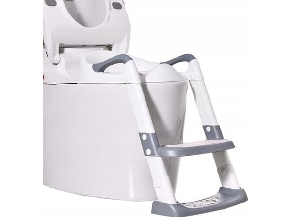 Primabobo PRIMABOBO A soft toilet seat with a ladder, grey, D6839G