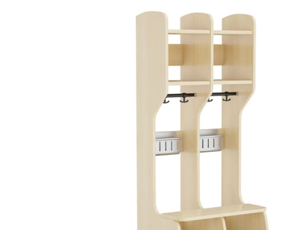 Garderobe Måns Vapaasti seisova 2 paikkaa, harmaa