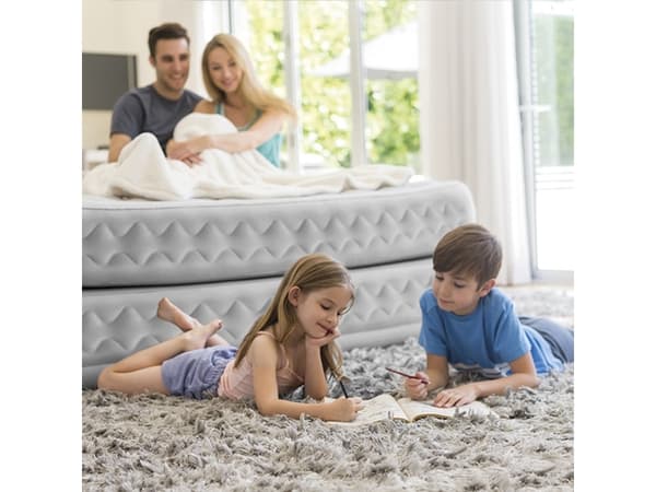 Intex DuraBeam Supreme Air-Flow, Dobbel Madrass, Rektangel, Innebygd luftpumpe