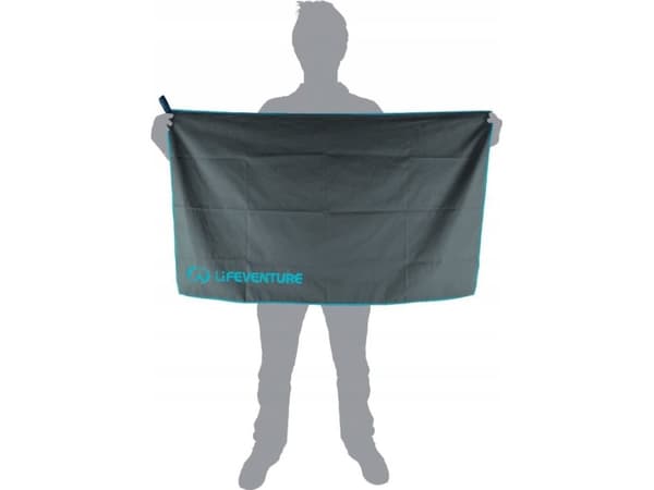 Lifeventure Recycled SoftFibre Trek Towel, Grey, Large