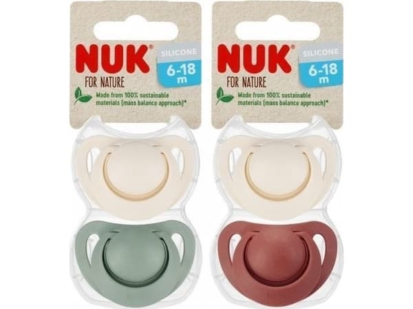 NUK 434931 SILIKON smokk NATURE 18-36 2STK 541370, 736952