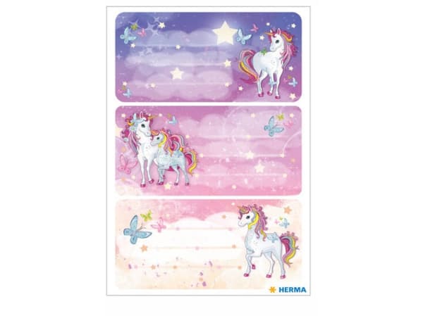 HERMA Unicorn Best Friends, glittery, 9 stykker, Flerfarget
