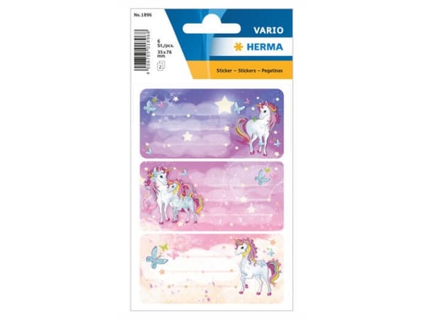 HERMA Unicorn Best Friends, glittery, 9 stykker, Flerfarget