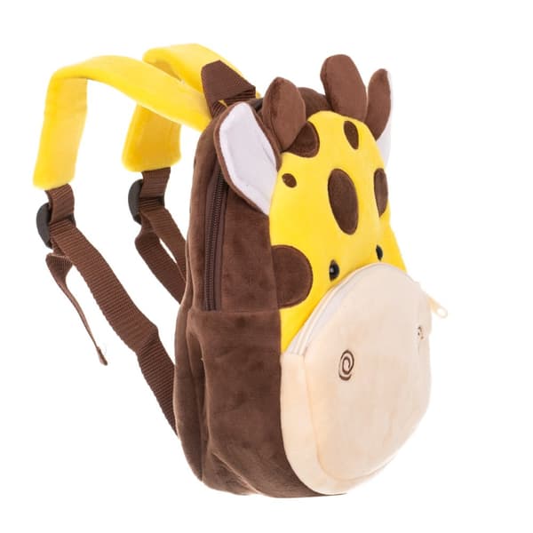 En plysch giraffryggsäck för förskolebarn, 24 cm