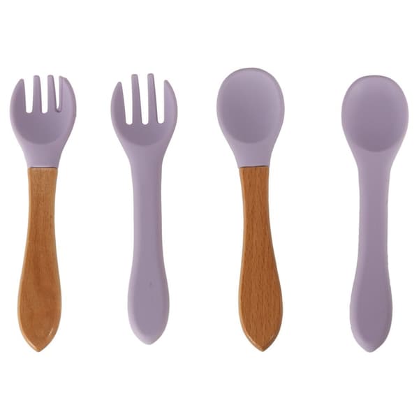 Silikoniastiat lapsille vauvoille rapusarja 9 elementtiä violetti