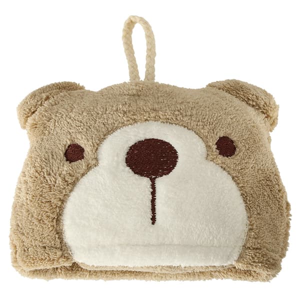 Børnehåndklæde til børnehave, 42x25cm, brun bamse