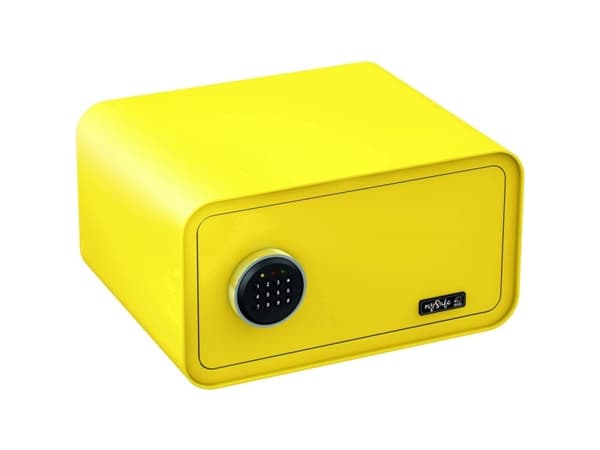 BASI mySafe 430, Fristående kassaskåp, Gul, Kod, Elektronisk, Vägg, Batteri, AA