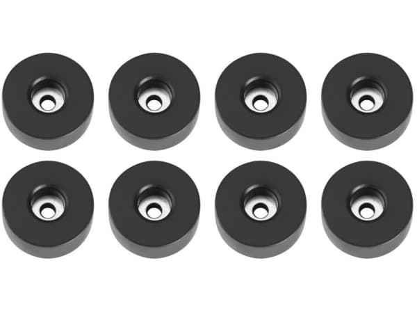adam hall 4907 M8 AH, Fötter, Svart, Polyvinylklorid (PVC), 38 mm, 38 mm, 15 mm