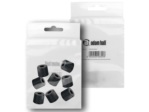 adam hall 4913 M8 AH, Føtter, Sort, Polyvinylklorid (PVC), 38 mm, 38 mm, 33 mm