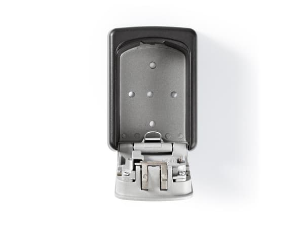 Nedis KEYCC01GY, Veggmonterbar safe, Sort, Sølv, Kombinasjonslås, Aluminium, Vegg, Nøkkel