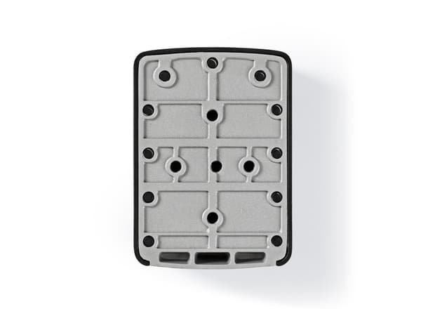 Nedis KEYCC01GY, Veggmonterbar safe, Sort, Sølv, Kombinasjonslås, Aluminium, Vegg, Nøkkel